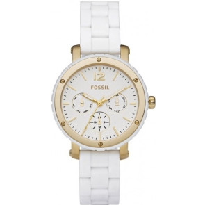 Uhrenarmband Fossil BQ9405 Rostfreier Stahl Weiss 16mm